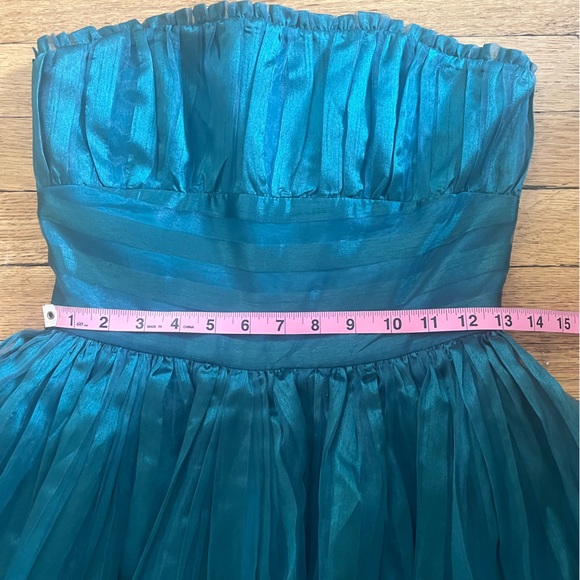 Betsey Johnson Teal Cupcake Strapless Dress - Picture 4 of 11